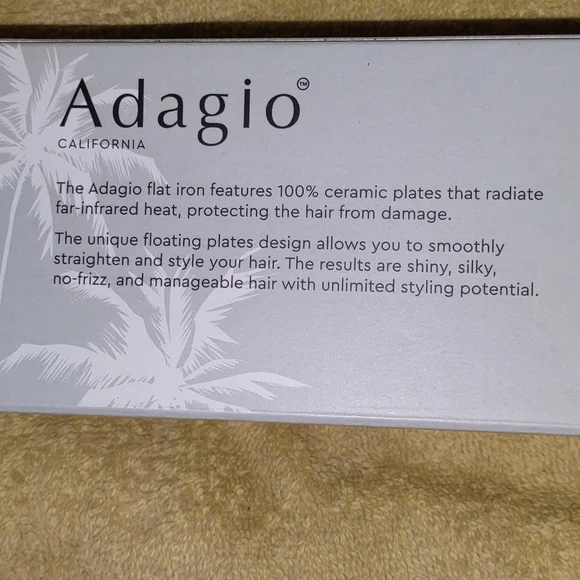 ADAGIO CALIFORNIA "NOT SO MINI CERAMIC" FLAT IRON